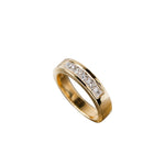 Load image into Gallery viewer, 18K yellow Gold Princess Cut Diamond Channel Set Ring
