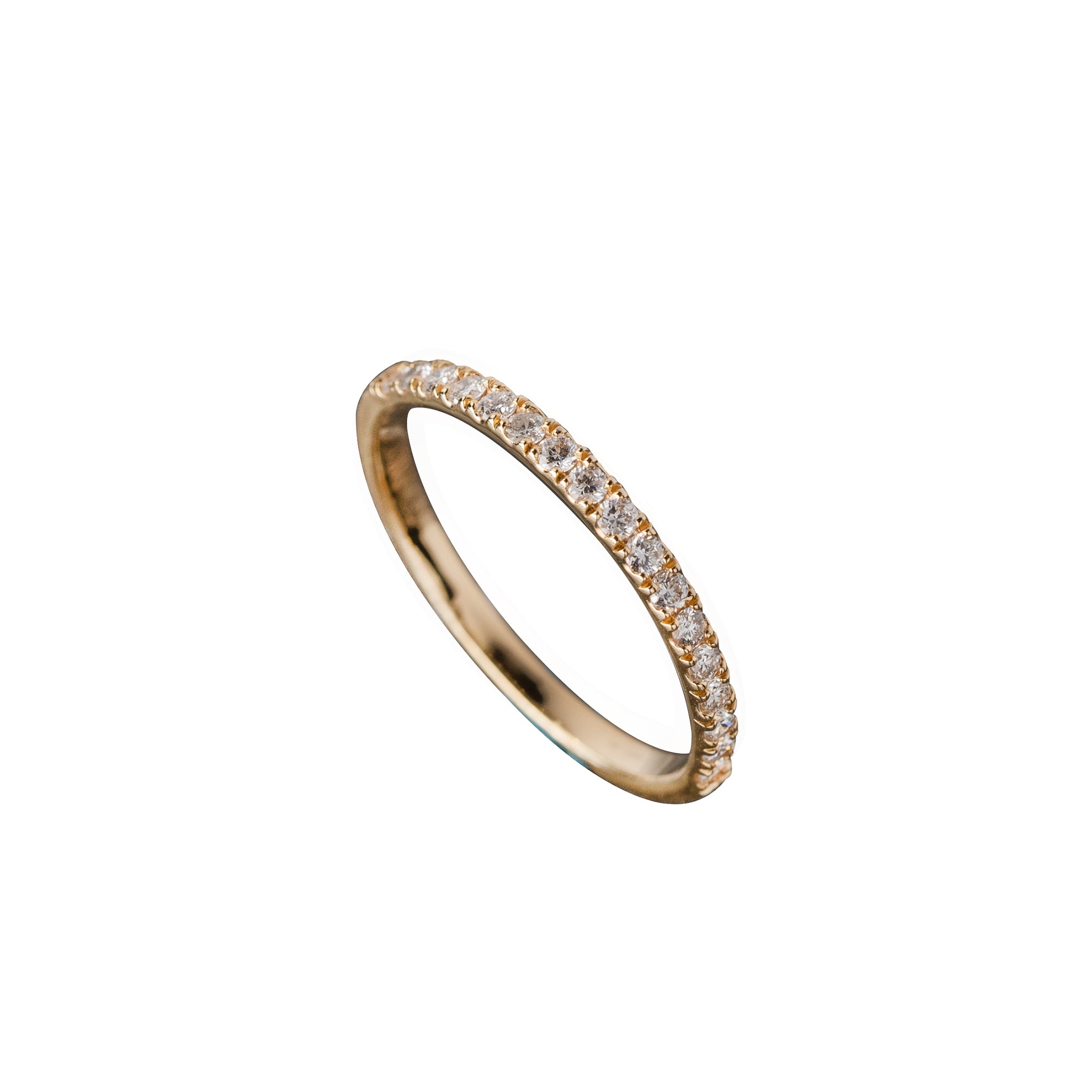 18K Yellow Gold Pave Diamond Ring