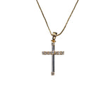 Load image into Gallery viewer, Diamond Cross Two Tone Pendant
