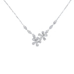 Load image into Gallery viewer, 18K White Gold Flower Diamond Necklace
