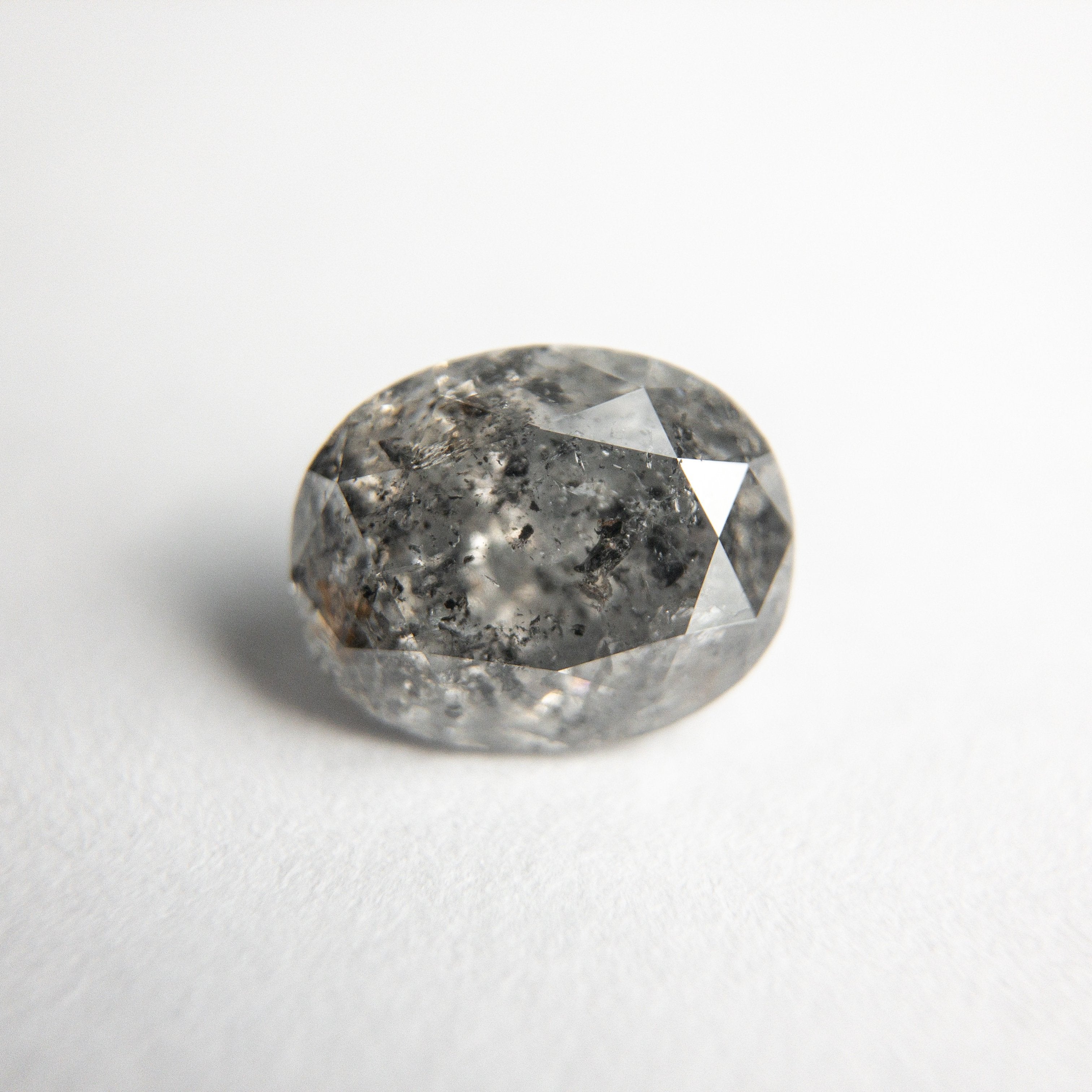 1.76ct 8.02x6.47x5.20mm Salt and Pepper Oval Brilliant 18772-02 HOLD D3248 Sept 23/3021 - Misfit Diamonds