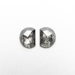 Load image into Gallery viewer, 2pc 0.58cttw 4.85x3.81x1.70mm Half Moon Rosecut Matching Pair 18936-02
