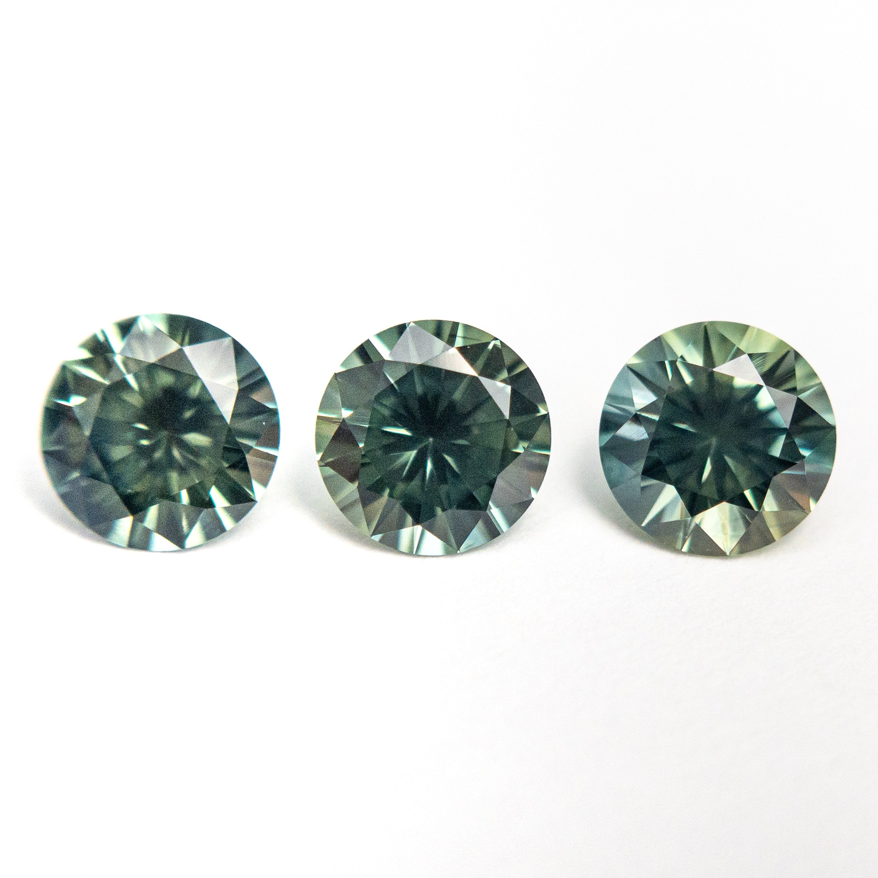 1.56cttw 3pc 4.93-5.01x2.99-3.32mm Round Brilliant Cut Sapphires 19317-01