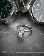 Load image into Gallery viewer, 18K White Gold Solitare Ring with 1 Modern Antique Oval Diamond
