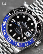 Load image into Gallery viewer, Rolex GMT Master II Batgirl Jubilee 126710BLNR Watch
