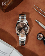 Load image into Gallery viewer, Rolex 2019 Datejust Steel and Everose Chocolate Diamond Dial Pre-Owned
