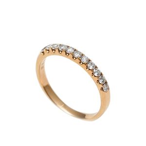 18K Rose Gold Pavé Diamond Ring (Medium stones)