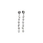 Load image into Gallery viewer, 18K White Gold Fancy Mix Shape Rose Cut Diamond Earrings
