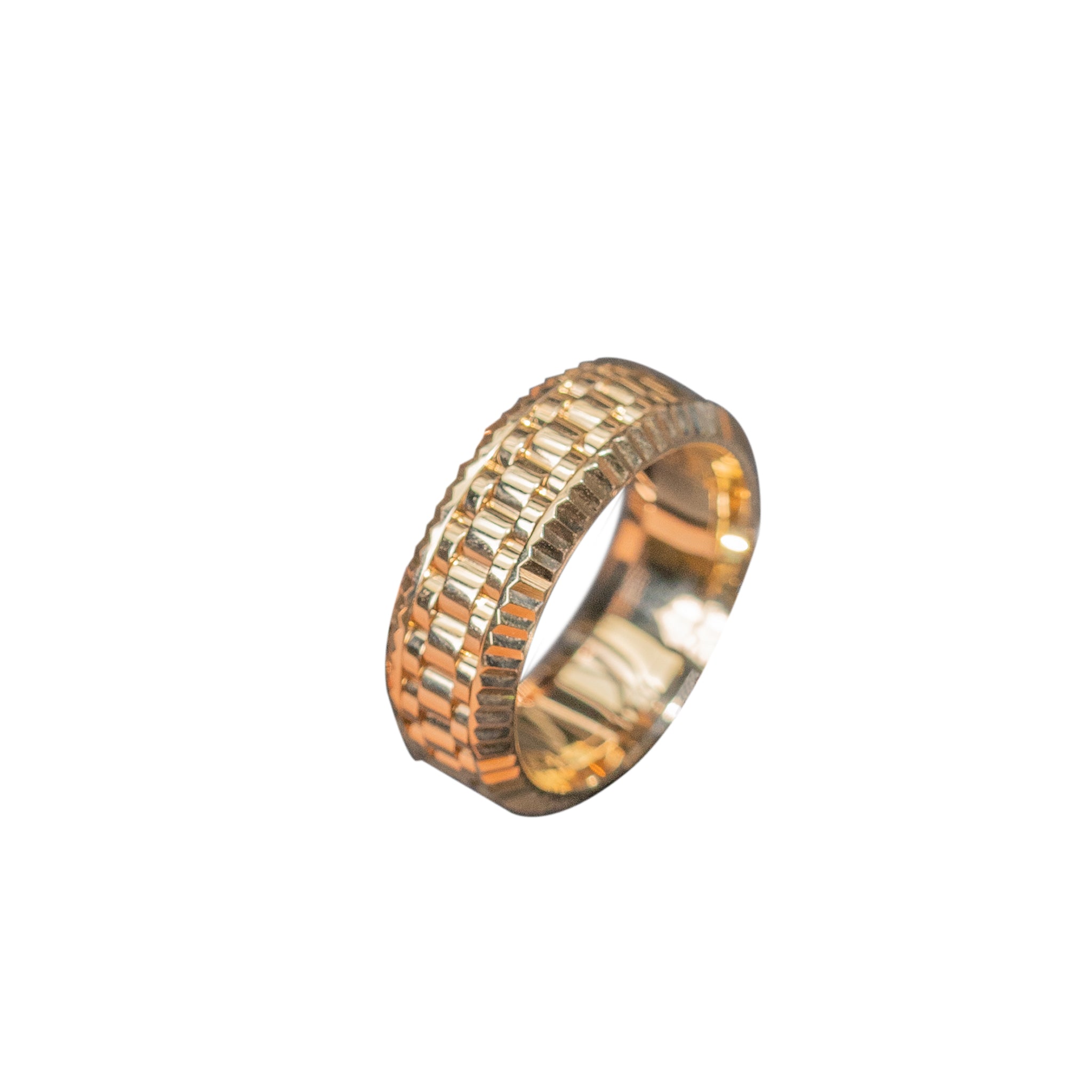 CARLEX Custom Gents Luxury Jubiliee Band Gold Ring