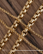 Load image into Gallery viewer, 18K Gold Hollow Box Chain
