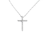 Load image into Gallery viewer, 18K White Gold Diamond Cross Pendant
