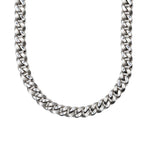 Load image into Gallery viewer, 18K White Gold Polish and Matt Cuban Link Necklace
