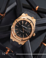 Load image into Gallery viewer, Audemars Piguet Royal Oak Black Dial Rose Gold 15400OR.OO.D002CR.01 Pre-Owned
