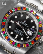 Load image into Gallery viewer, Stainless Steel Submariner 40mm Rainbow 1 Watch Bezel
