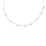 Load image into Gallery viewer, 18K 9 Diamonds Bezel Necklace
