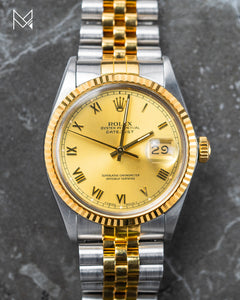 Rolex 36mm Datejust Two Tone Watch 16013 Pre-Owned