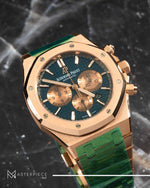 Load image into Gallery viewer, AP Royal Oak Rose Gold Chronograph Blue Dial 26331OR
