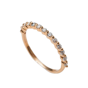 18K Gold Bubble Set Diamond Ring