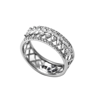 18K White Gold Marquise Shape Diamond Ring