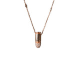 Load image into Gallery viewer, 18K Rose Gold Diamond Bullet Pendant
