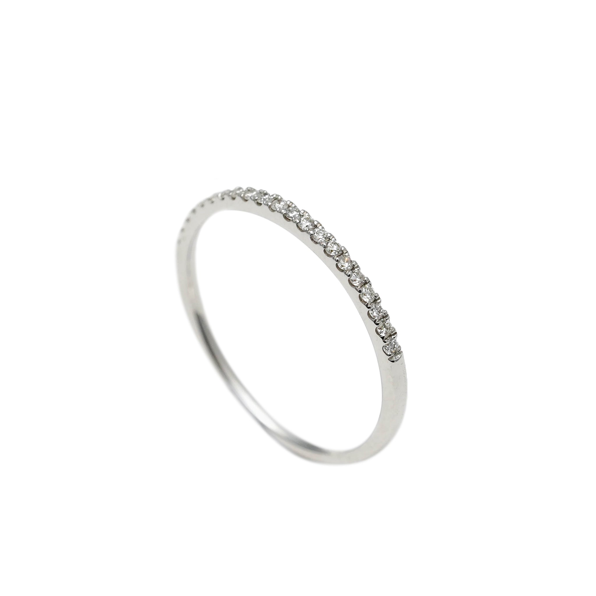 18K White Gold Pavé Diamond Ring (Petite stones)