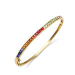 Load image into Gallery viewer, 18K Yellow Gold Rainbow Bangle
