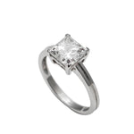 Load image into Gallery viewer, 18K White Gold 2CT Princess Cut Solitaire Diamond Ring
