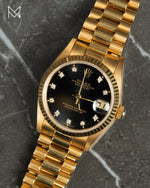 Load image into Gallery viewer, Rolex President Datejust 68278 18K Yellow Gold 31mm Black Diamond Dial Pre-Owned
