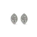 Load image into Gallery viewer, 18K White Gold Marquise Shaped Diamond Studs with Halo
