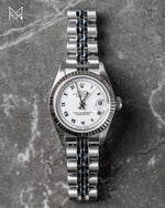 Load image into Gallery viewer, Rolex Ladies Datejust 26mm Roman Dial 18K Gold Stainless Watch Pre-Owned
