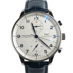 Load image into Gallery viewer, IWC Portuguese Chronograph Automatic Stainless 41mm Blue Arabic Watch - Pre Owned
