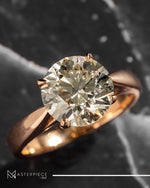 Load image into Gallery viewer, 18K Rose Gold 3CT Diamond Solitaire Ring
