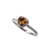 Load image into Gallery viewer, 18K White Gold Pear Shape Fancy Color Diamond Ring
