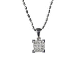 Load image into Gallery viewer, 18K White Gold Princess Cluster Diamond Pendant
