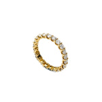 Load image into Gallery viewer, 18K Yellow Gold Fully Exposed Diamond Eternity Ring
