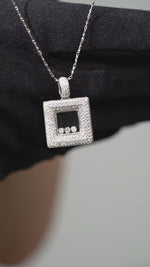 Load and play video in Gallery viewer, Moving Diamond Pendant 18K White Gold
