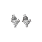 Load image into Gallery viewer, 18K White Gold Trilliant Cut Diamond Studs
