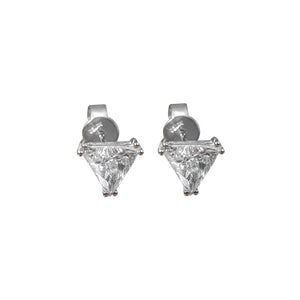 18K White Gold Trilliant Cut Diamond Studs