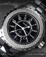 Load image into Gallery viewer, Chanel J12 Black Cereamic 33mm Quartz Diamond Watch Pre-Owned
