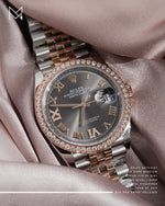 Load image into Gallery viewer, Rolex Datejust Rose Gold Diamond Bezel 126281RBR Pre-Owned
