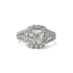 Load image into Gallery viewer, 18K White Gold 2CT Cushion Shape Diamond Ring with Custom Halo
