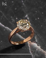 Load image into Gallery viewer, 18K Rose Gold 3CT Diamond Solitaire Ring
