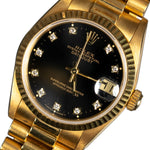 Load image into Gallery viewer, Rolex President Datejust 68278 18K Yellow Gold 31mm Black Diamond Dial Pre-Owned
