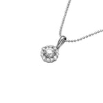 Load image into Gallery viewer, 18K White Gold Diamond Halo Pendant
