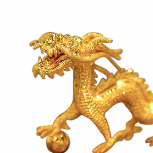 24K Solid Gold Dragon Display