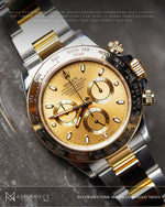 Load image into Gallery viewer, Rolex Daytona 18K Yellow Gold/Stainless Champagne Dial Watch 116503 Pre-Owned
