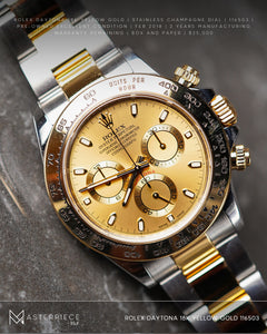 Rolex Daytona 18K Yellow Gold/Stainless Champagne Dial Watch 116503 Pre-Owned