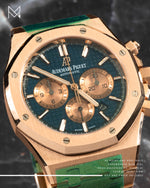 Load image into Gallery viewer, AP Royal Oak Rose Gold Chronograph Blue Dial 26331OR
