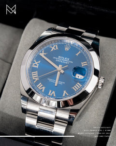 Rolex Datejust Blue Roman Dial  41mm 126300 Pre-Owned