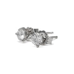 Load image into Gallery viewer, 18K White Gold 3 prong Diamond Stud
